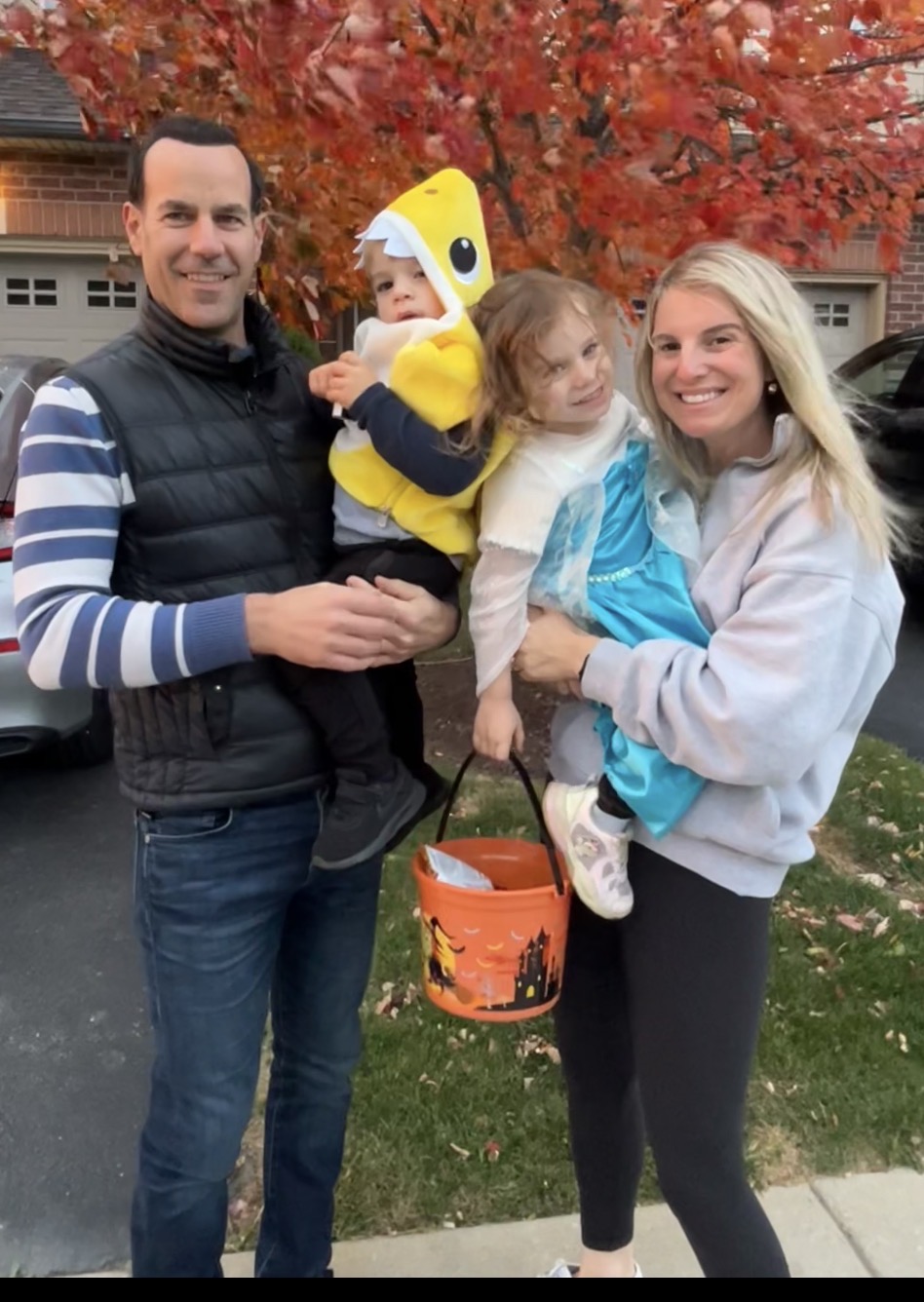 The Mercante family celebrating Halloween together